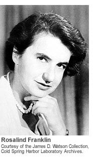 Portrait of Rosalind Franklin courtesy of the Cold Spring Harbour Laboratory Archives 