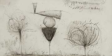Louis Joey Gonnella, Brookline HS, Brookline, MA—Pen, ink, gouache,  and pencil on paper